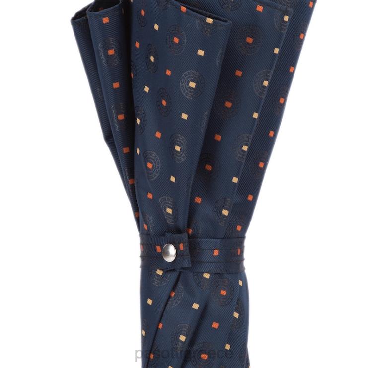 ομπρέλα | PASOTTI 478 51404-2 p - tie ομπρέλα με στάμπα με πορτοκαλί δερμάτινο χερούλι 2N6B8152 άνδρες